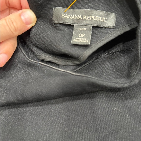 Banana Republic Size 0P Black drop waist classic ruffled hem mini cocktail dress - Picture 7 of 7